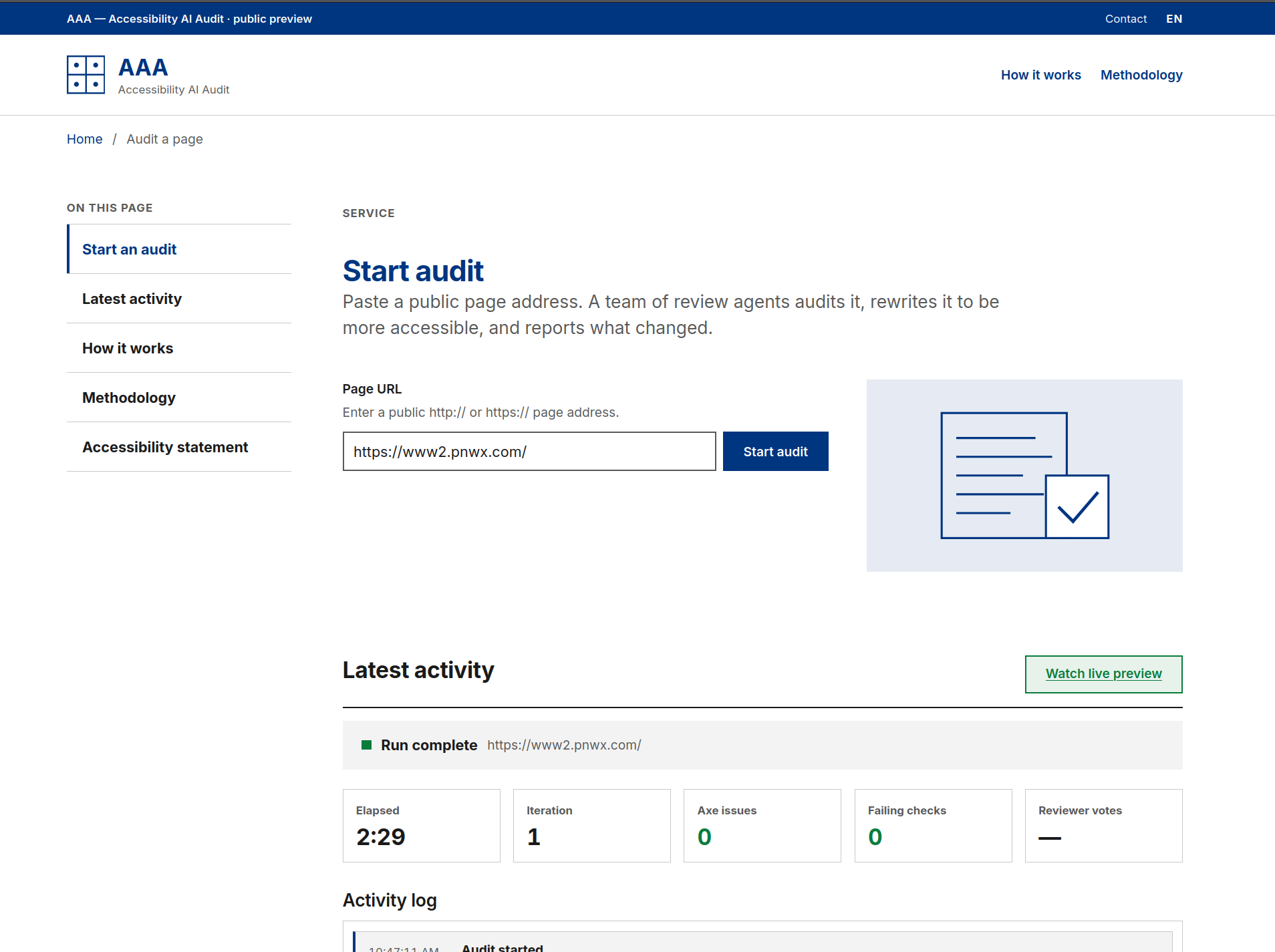 Accessibility AI Audit