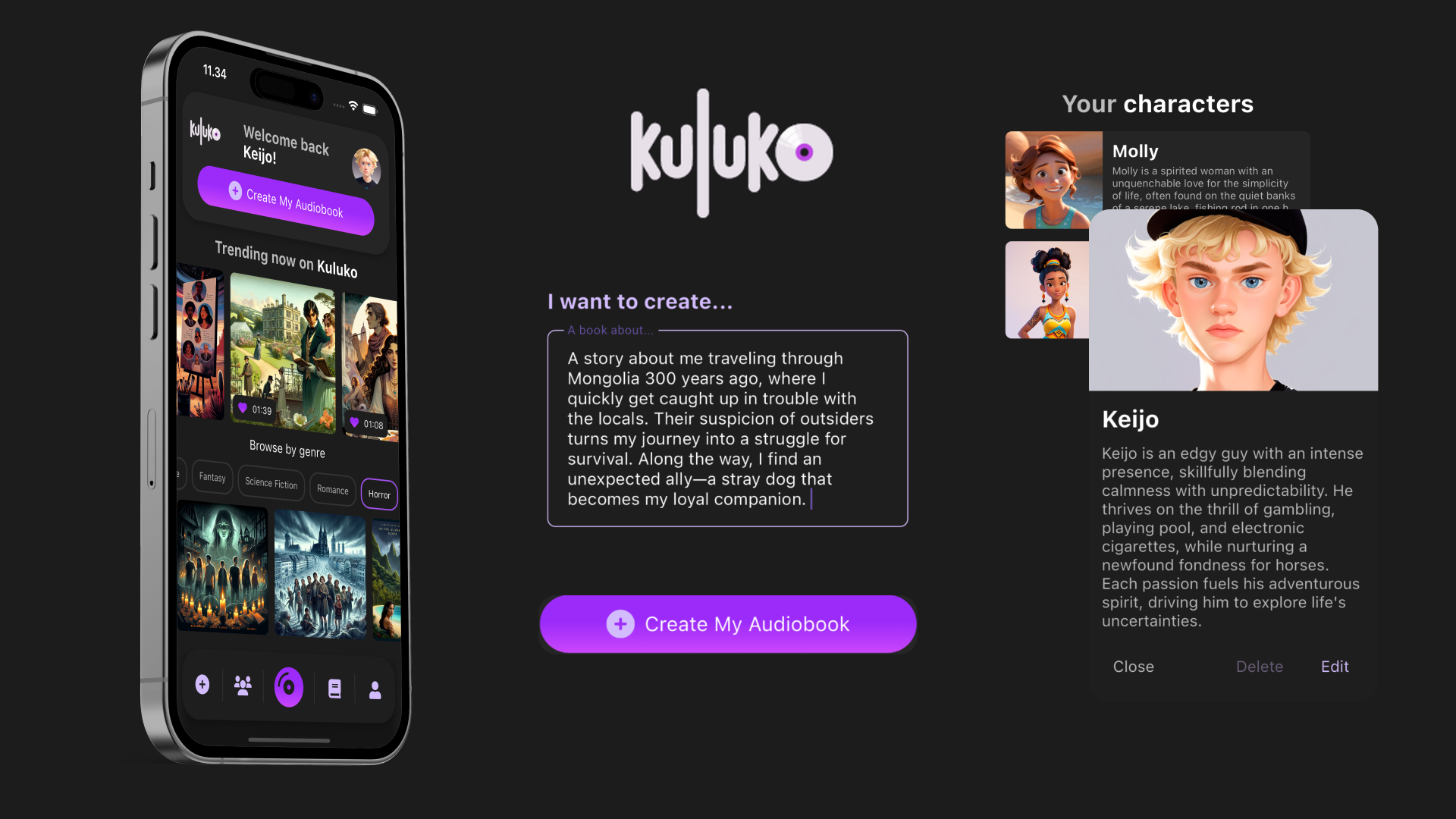 Kuluko - The first AI Audiobook Generator